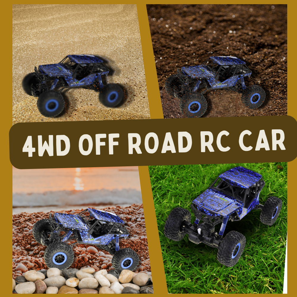 RC Rally Car 1:10 | 4WD Climbing Beast | Rock Crawler Blue