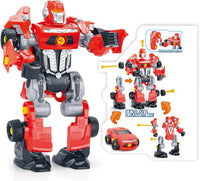 3-in-1 Take-A-Part Robot Toy Playset (Red) – Build, Transform, and Play