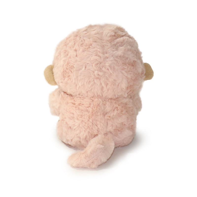 Plush monkey toy on a white background