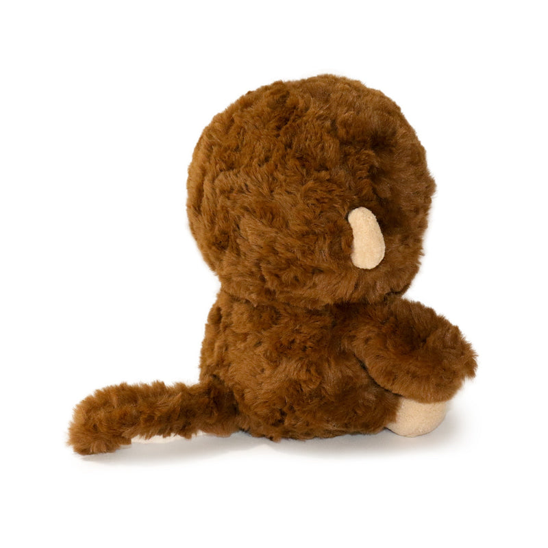 Brown plush toy on a white background