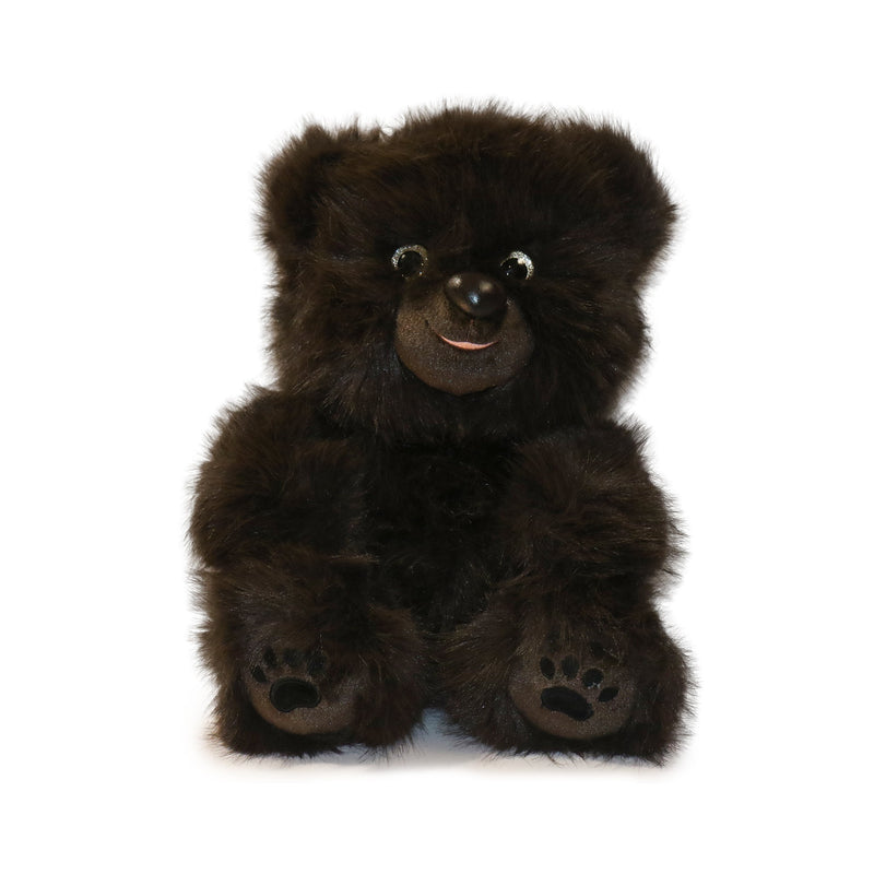 Plush bear toy on a white background
