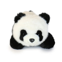Plush panda toy on a white background