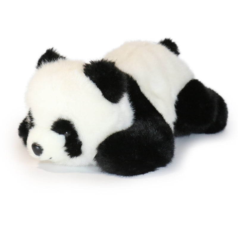 Plush panda toy on a white background