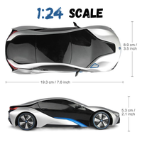 RC BMW i8 - Futuristic Concept Car - 1:24 Scale - Sports Car - Silver