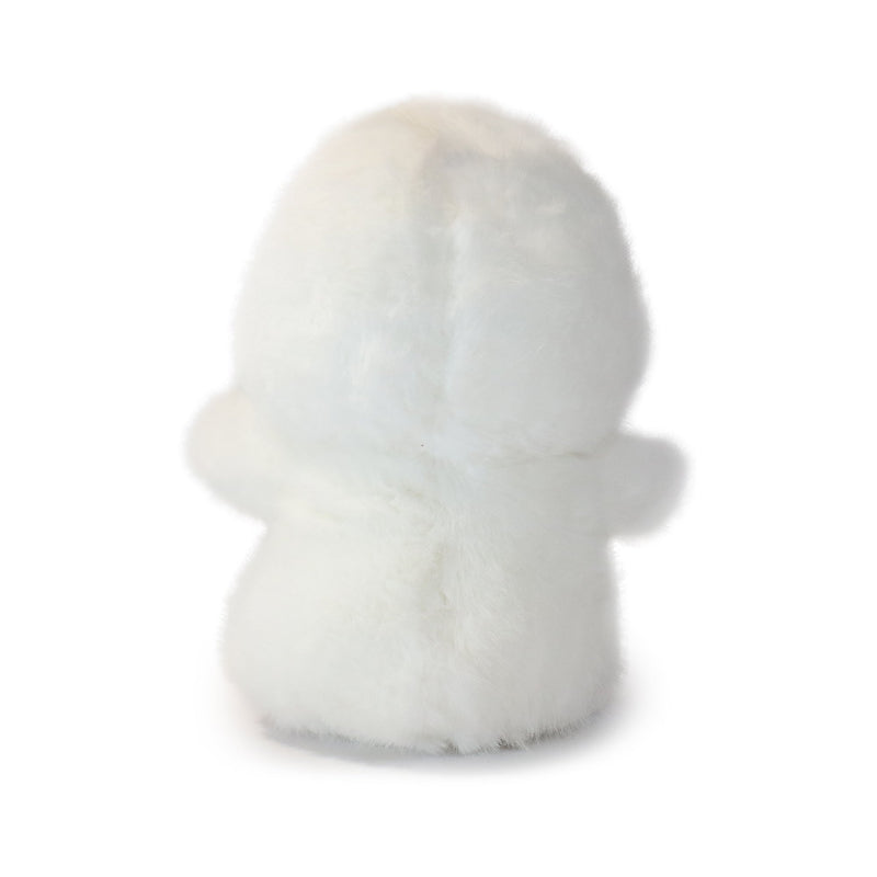 White plush toy on a white background