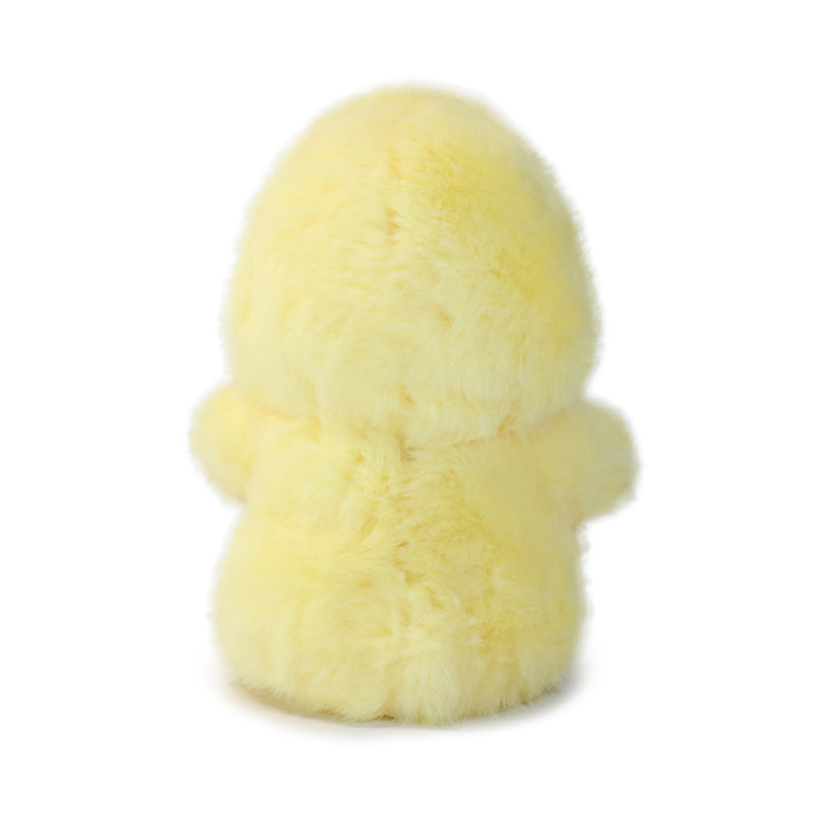 Yellow plush toy on a white background