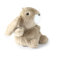 Plush toy rabbit on a white background