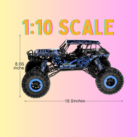 RC Rally Car 1:10 | 4WD Climbing Beast | Rock Crawler Blue