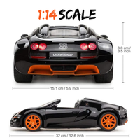 RC Bugatti Veyron Grand Sport Vitesse 1:14 Scale Radio-Controlled Marvel in Black/Orange