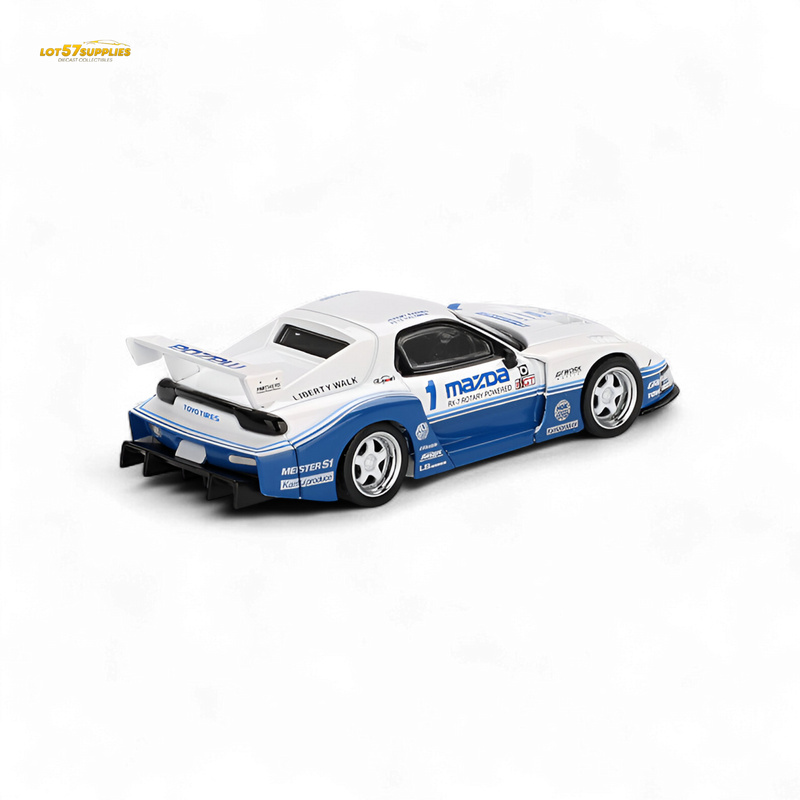 Model car with Mazda branding on a white background