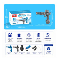 Waveblast Pro Electric Water Gun 2-Pack | Auto Squirt, 32 FT Range, LED, USB-C | Kids & Adults