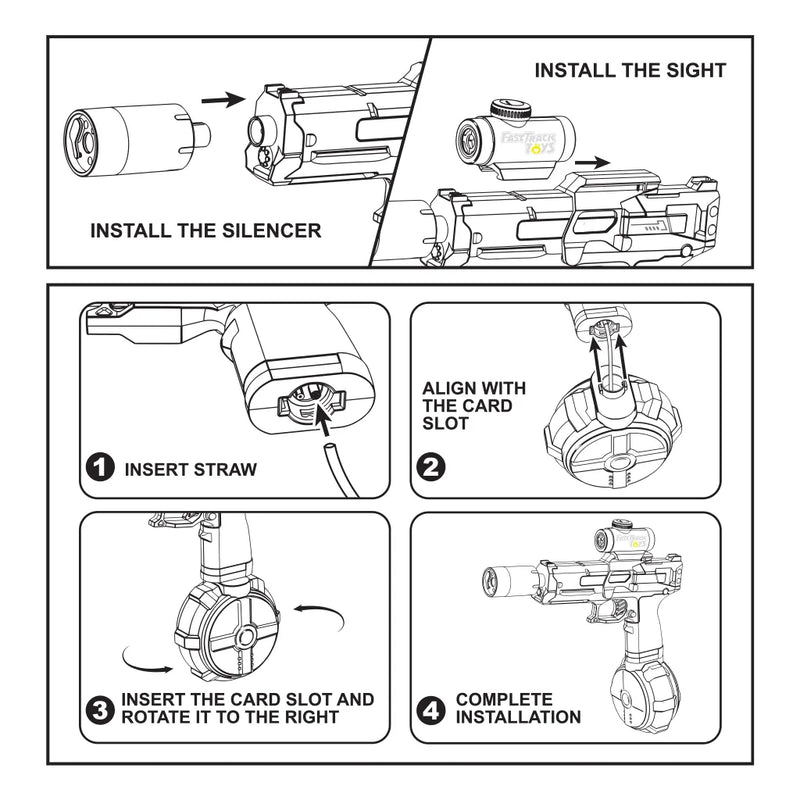 Waveblast Pro Electric Water Gun 2-Pack | Auto Squirt, 32 FT Range, LED, USB-C | Kids & Adults