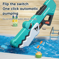 Cute Crocodile Electric Water Gun — Automatic Summer Squirt Toy for Kids