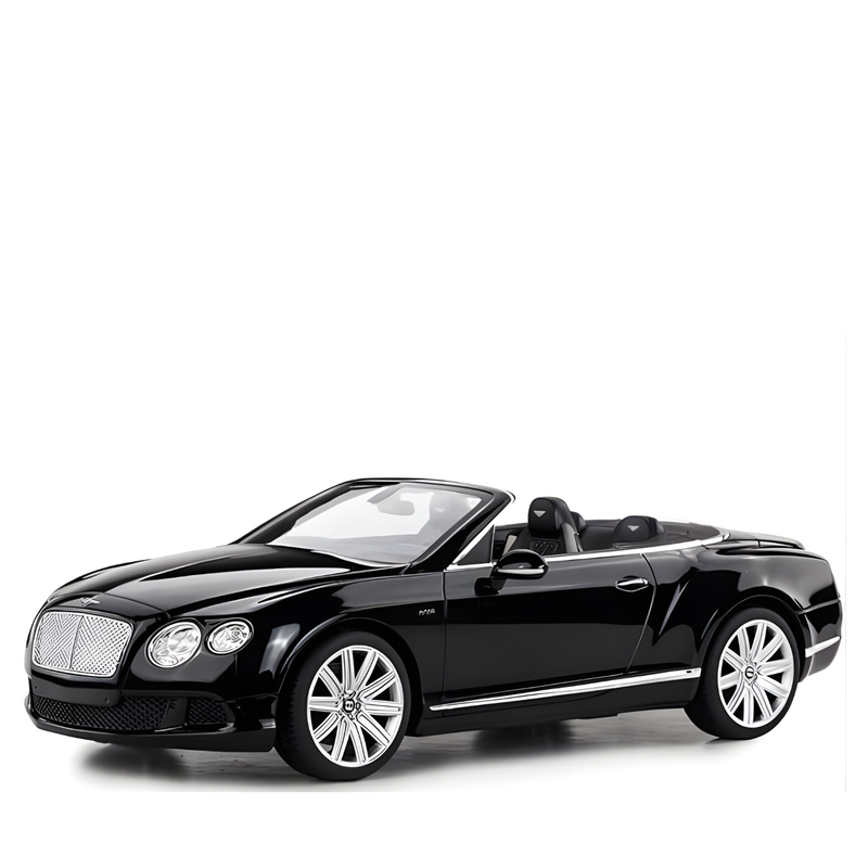 Black convertible car on a white background