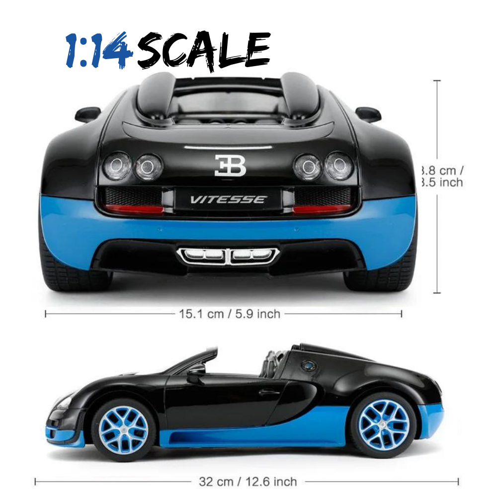 Bugatti remote control car with 30-meter remote range and four-directional movement