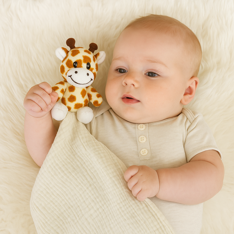 Giraffe Lovey Security Blanket for Babies