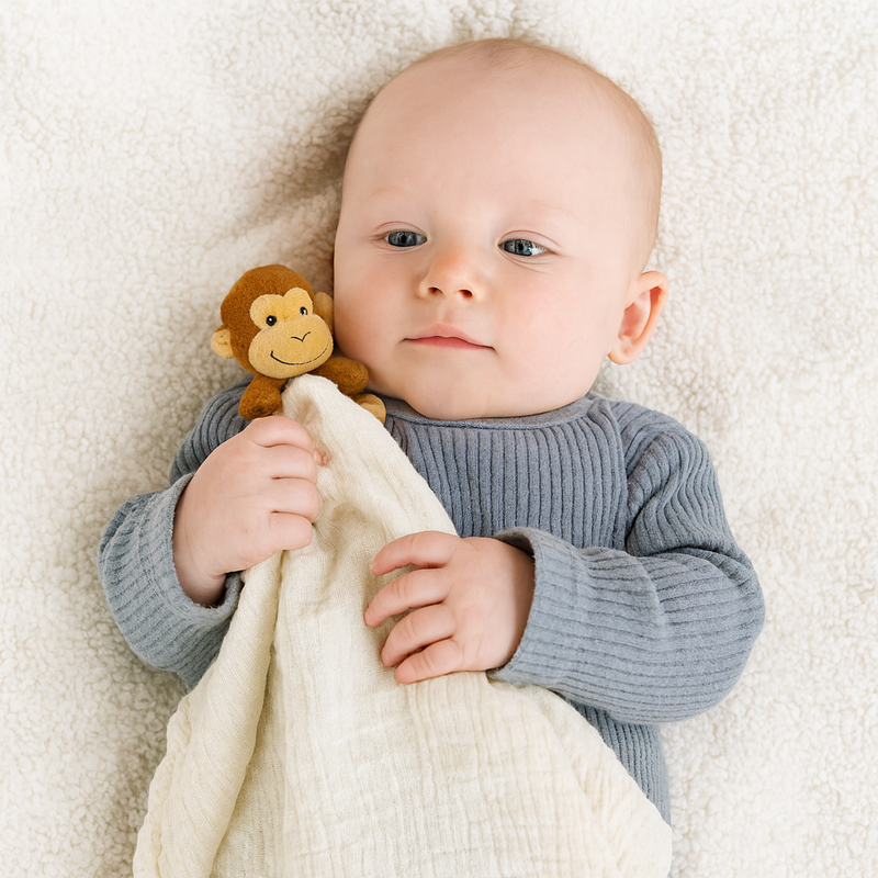 Monkey Lovey Security Blanket for Babies