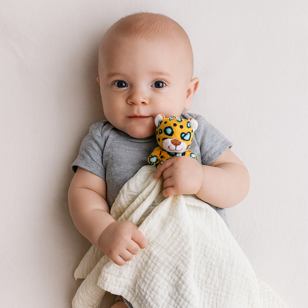 Leopard Lovey Security Blanket for Babies
