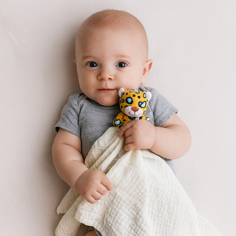 Leopard Lovey Security Blanket for Babies