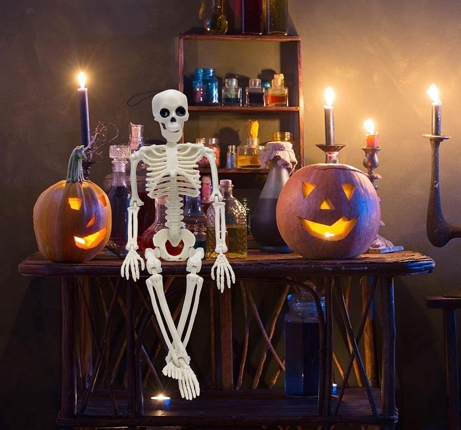 DIY poseable skeletons for haunted house decorations