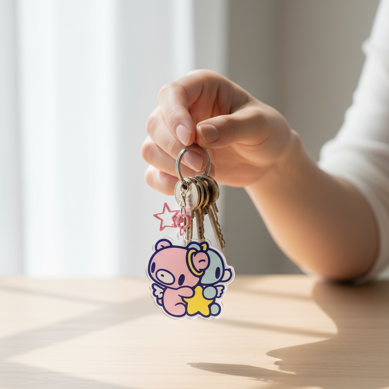 Gloomy Gemini Keychain