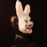 Halloween Mask Horror BloodyBear Masque Bloody Bunny Masks Scary Plush Props For Halloween Party Haunted House Decoration