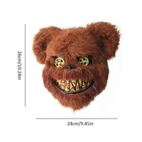 Halloween Mask Horror BloodyBear Masque Bloody Bunny Masks Scary Plush Props For Halloween Party Haunted House Decoration