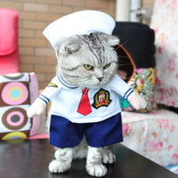 Funny Cat Clothes Pirate Suit Clothes For Cat Dog Costume Clothing Corsair Halloween Clothes Dressing Up Cat Party Costume Suit