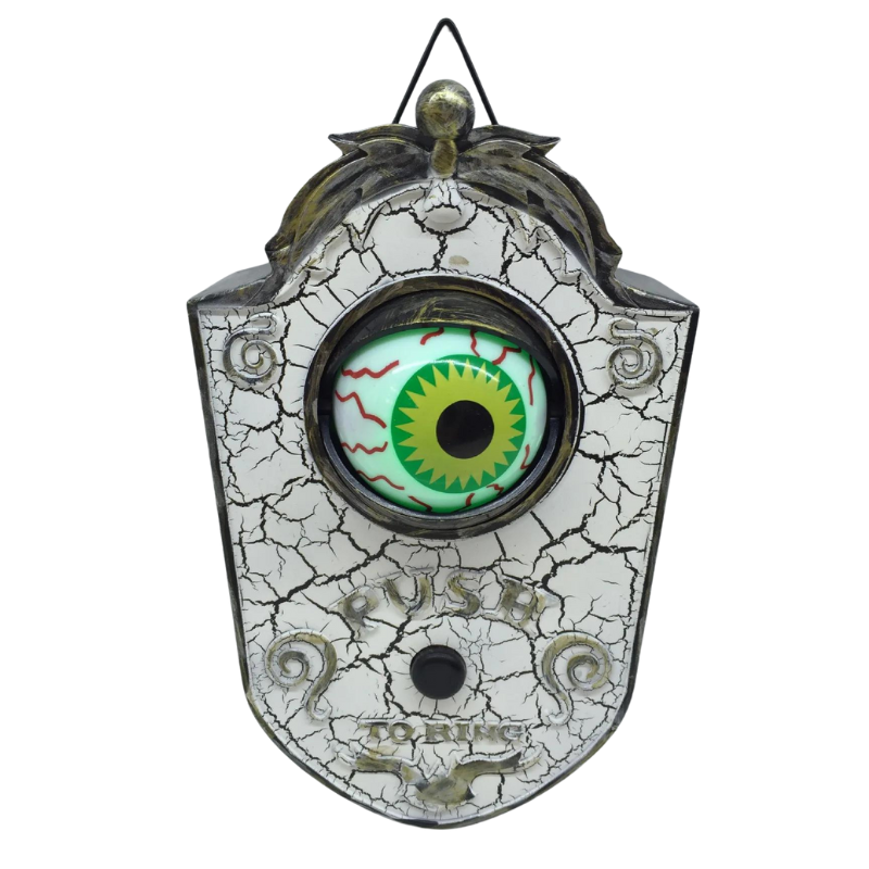 Halloween One-eyed Doorbell Decoration Ghost Festival Toy Bar Haunted House Horror Luminous Pendant Tricky Door Hanging