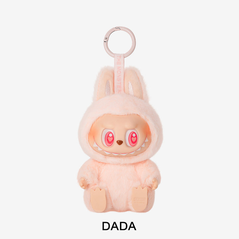 Plush keychain with a cute design on a white background