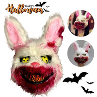 Halloween Mask Horror BloodyBear Masque Bloody Bunny Masks Scary Plush Props For Halloween Party Haunted House Decoration