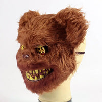 Halloween Mask Horror BloodyBear Masque Bloody Bunny Masks Scary Plush Props For Halloween Party Haunted House Decoration