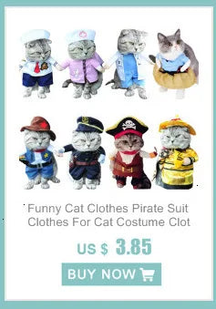 Funny Cat Clothes Pirate Suit Clothes For Cat Dog Costume Clothing Corsair Halloween Clothes Dressing Up Cat Party Costume Suit