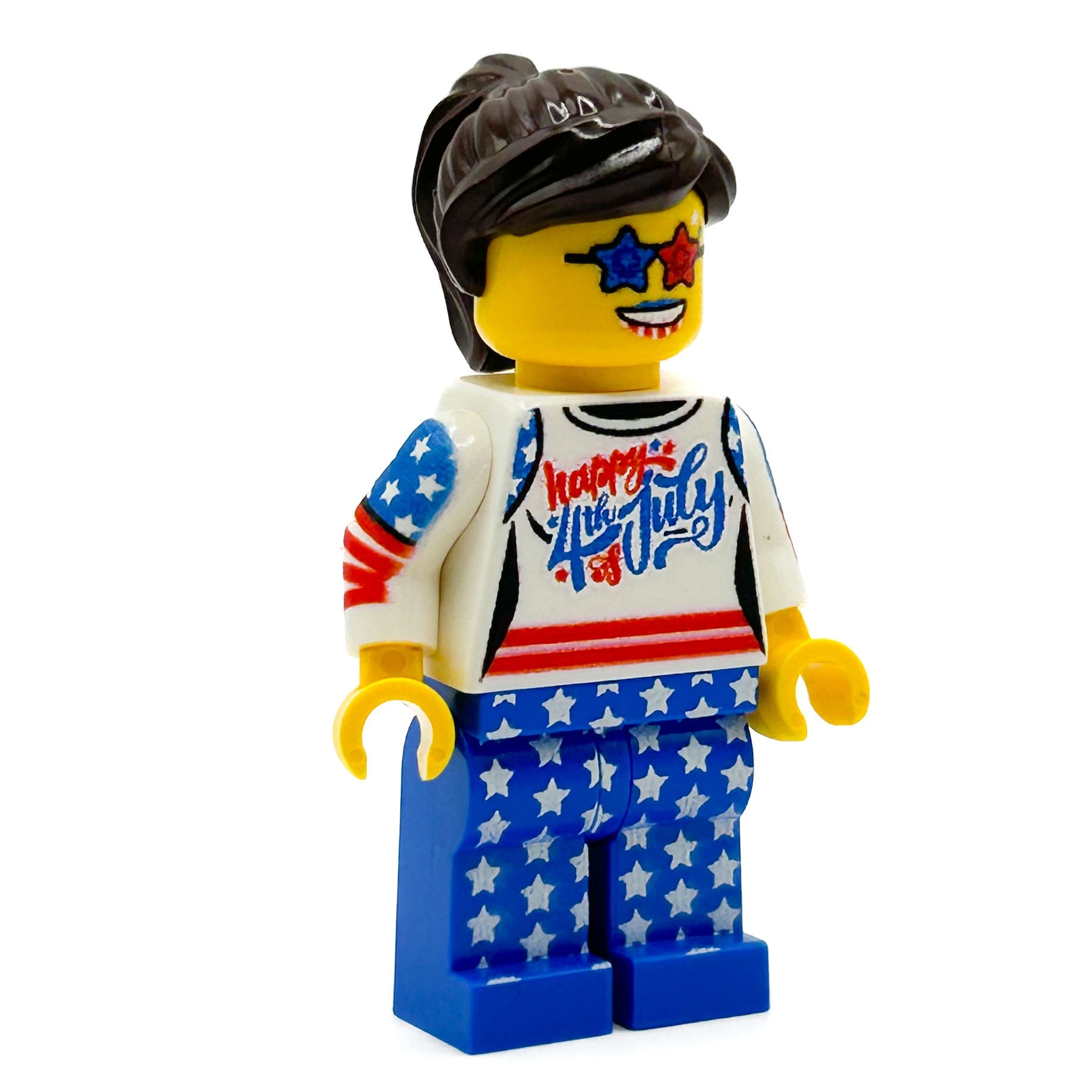 4th of July Girl Minifig made using LEGO parts