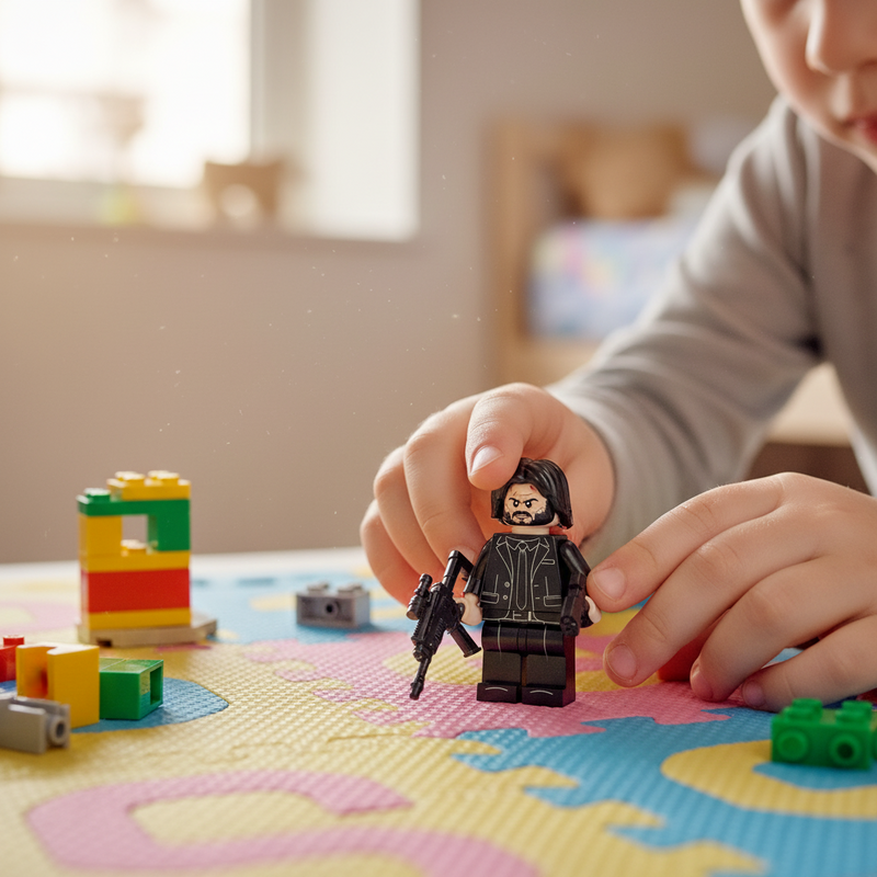 John Wick Custom Minifigure | LEGO-Compatible