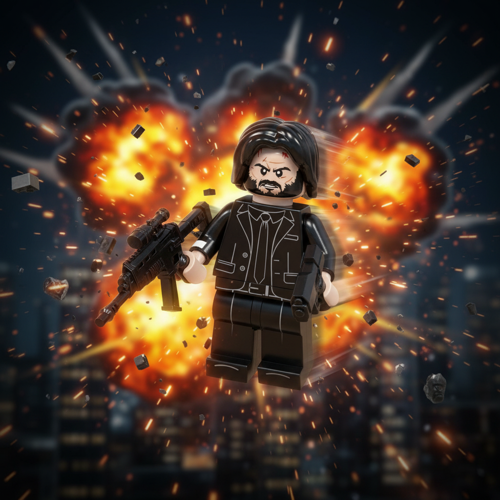 John Wick Custom Minifigure | LEGO-Compatible