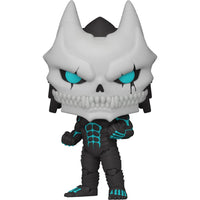 Funko Pop! vinyl figure with white face, black and teal outfit on a white background