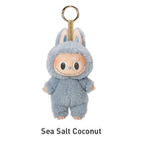 Plush keychain in a bunny costume with 'The Monstars' branding on a white background.