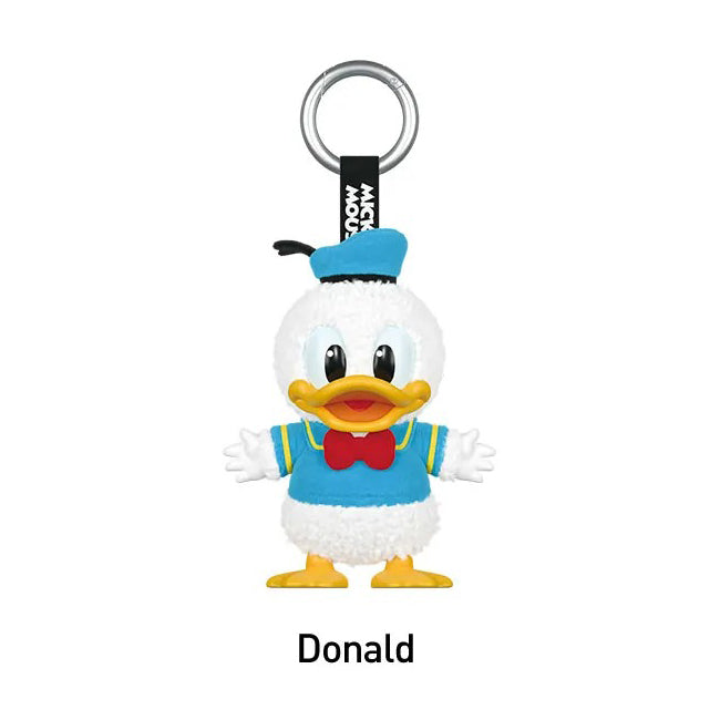 Plush keychain of Donald Duck with a white background