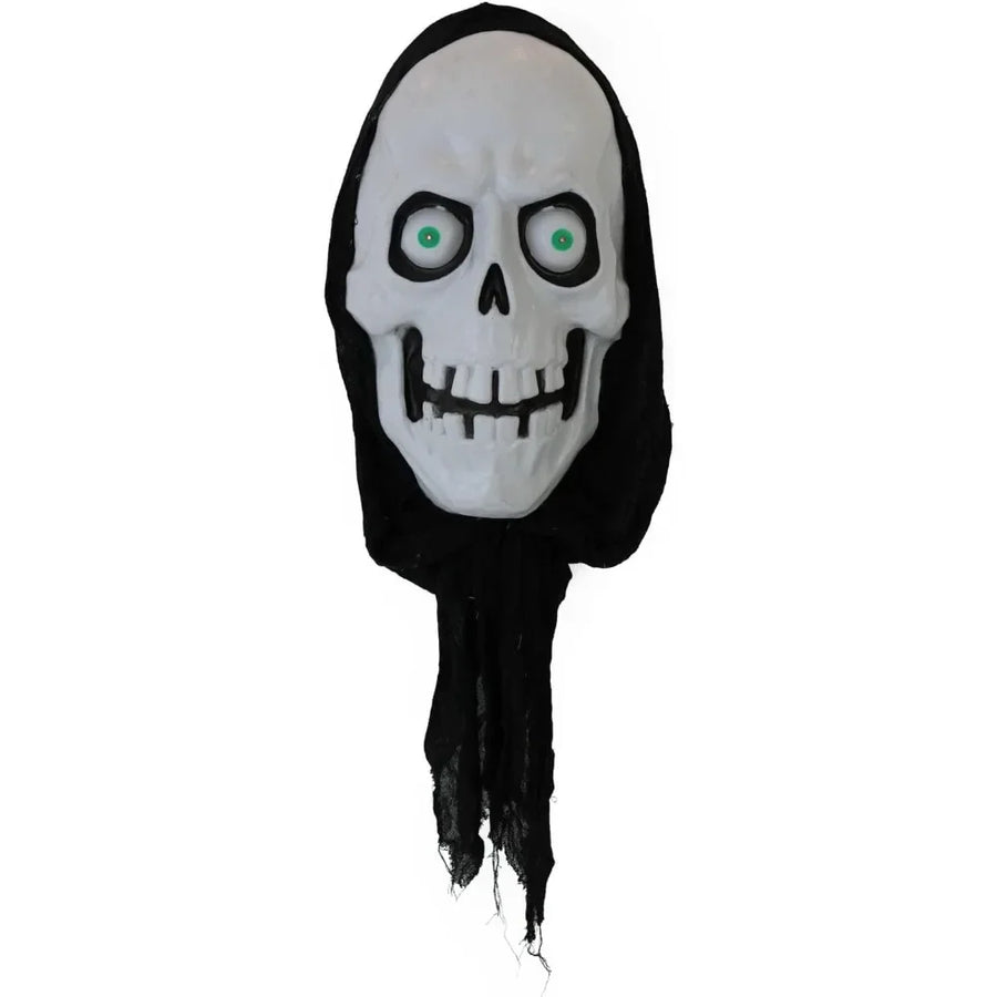 39 in. Animatronic Hanging Reaper Head with Lights and Sound Effects