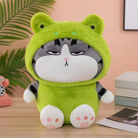 Stuffed Cat Plush Toy with Rabbit Hat | Soft Comfortable Doll Toys Decorative Bed Ornaments for Car Sofa Desk