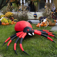 8 FT Halloween Decorations Outdoor Decor - LED Rotating Lights Inflatable Spider Blow Up Halloween Clearance Animated Giant