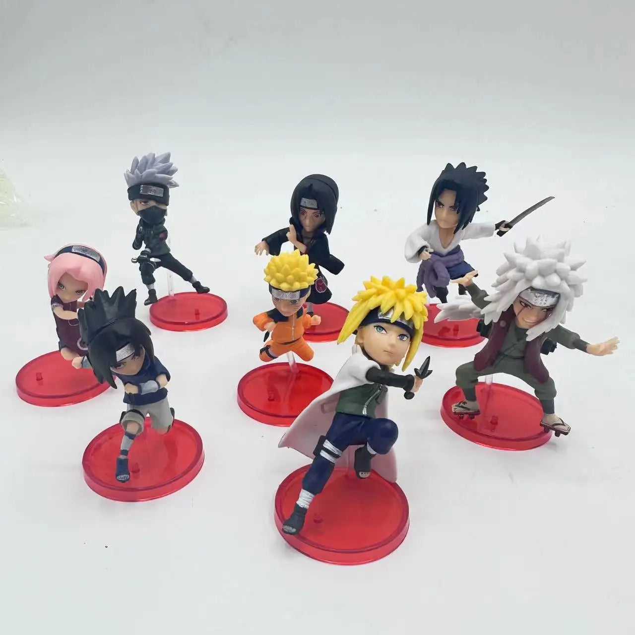 8 Pcs/Set Naruto Plush PVC Mini Action Figures