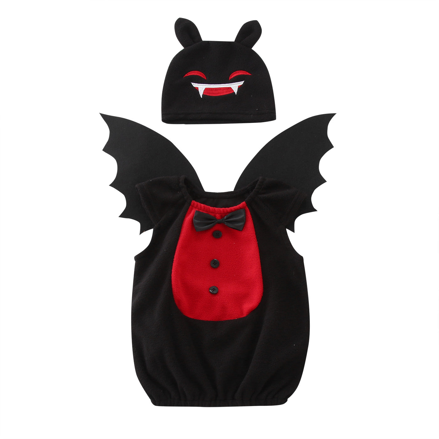 Toddler Infant Baby Sets Girls Boys Halloween Bat Monster Soft Fleece Vest Tops Sets With Wing Hat 3PCS Set Costumes ropa