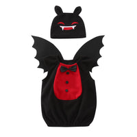 Toddler Infant Baby Sets Girls Boys Halloween Bat Monster Soft Fleece Vest Tops Sets With Wing Hat 3PCS Set Costumes ropa