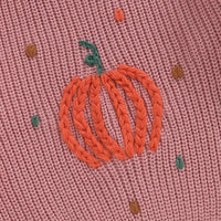 Lioraitiin Toddler Boy Girl Halloween Sweater Pumpkin Pattern Long Sleeve Round Neck Chunky Knitwear Pullover