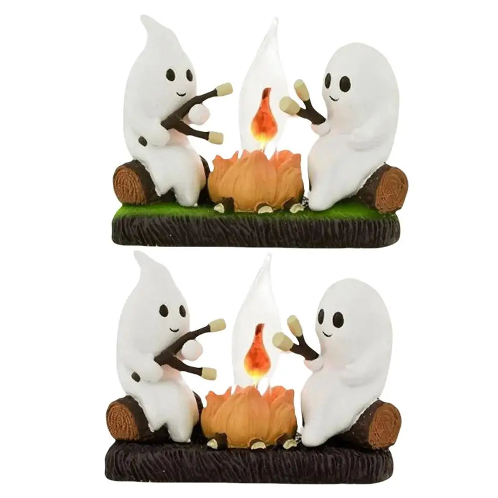 2024 Ghost Campfire Flickering Nightlight Night Light Plug Wall Spooky Fire Marshmallow Night Light MarshmallowFire Nightlight