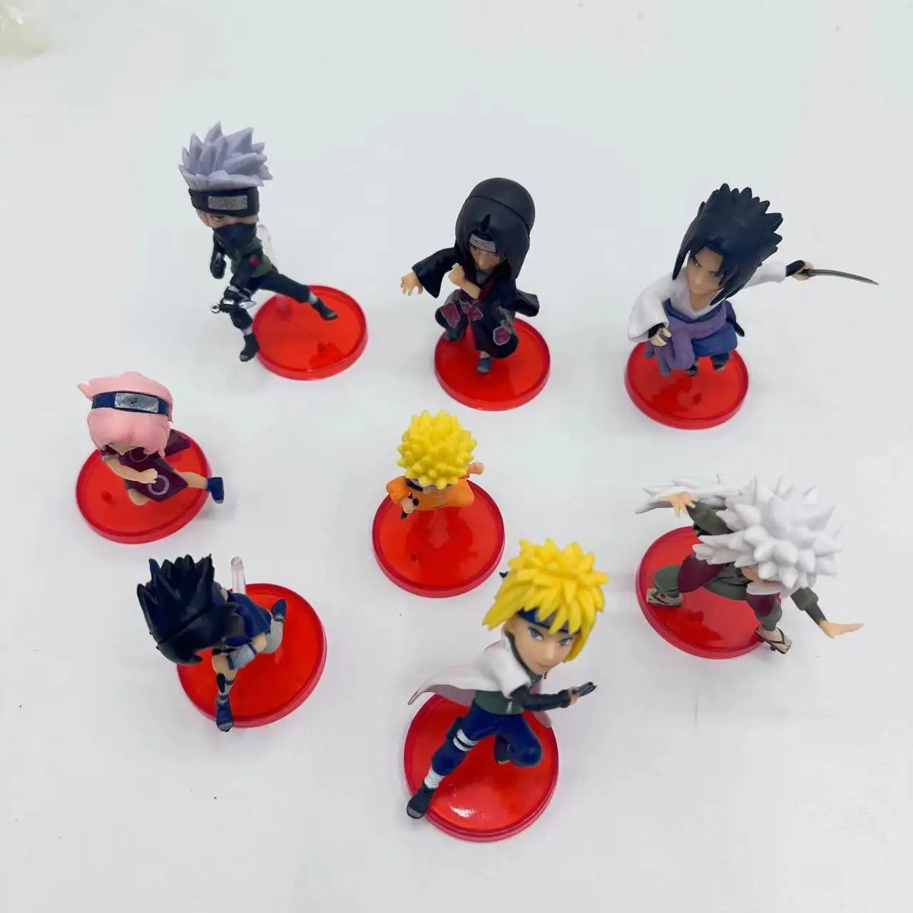 8 Pcs/Set Naruto Plush PVC Mini Action Figures