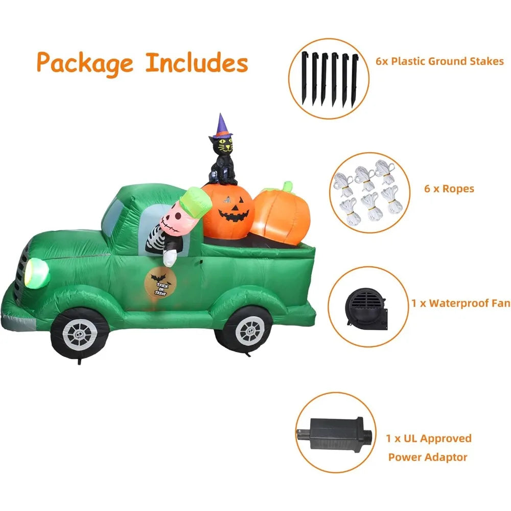 Halloween Inflatables Outdoor Decorations with LED Lights