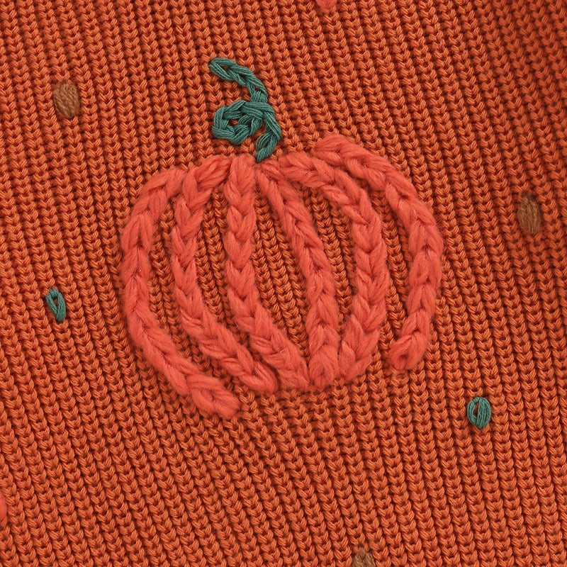 Toddler Boy Girl Halloween Sweater Pumpkin Pattern